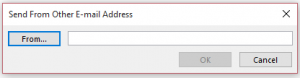 "Send From Other E-mail Address" window 