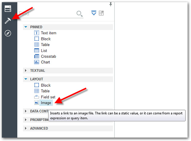 Cognos image screenshot