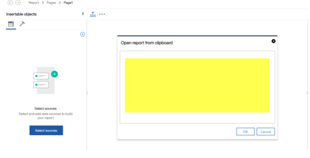 Cognos report clipboard screenshot