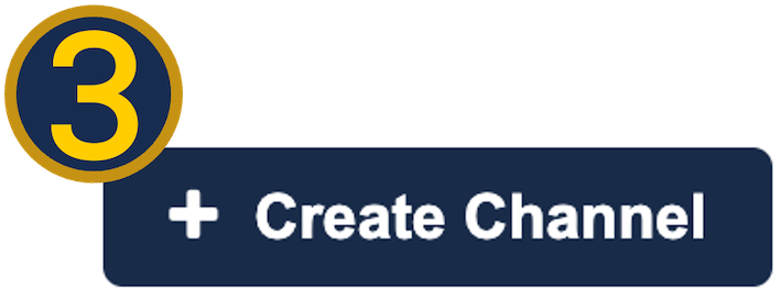 A screenshot of the "create channel" button.