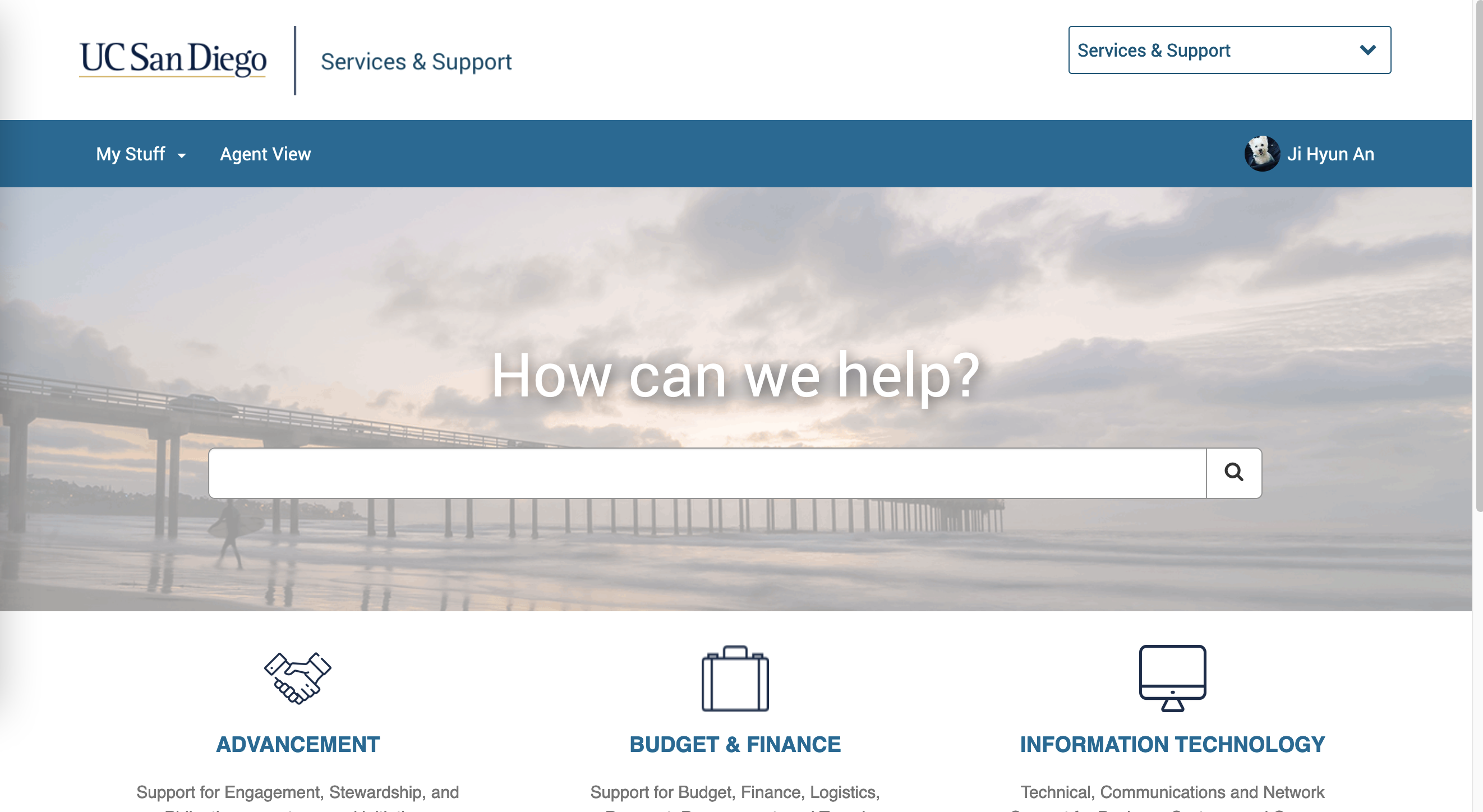 services and support screen when logged in services and support screen when logged in