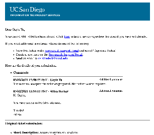 The email a customer and people on the watchlist will receive once a case is closed