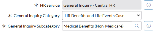 HR Inquiry Category and Subcategory fields 