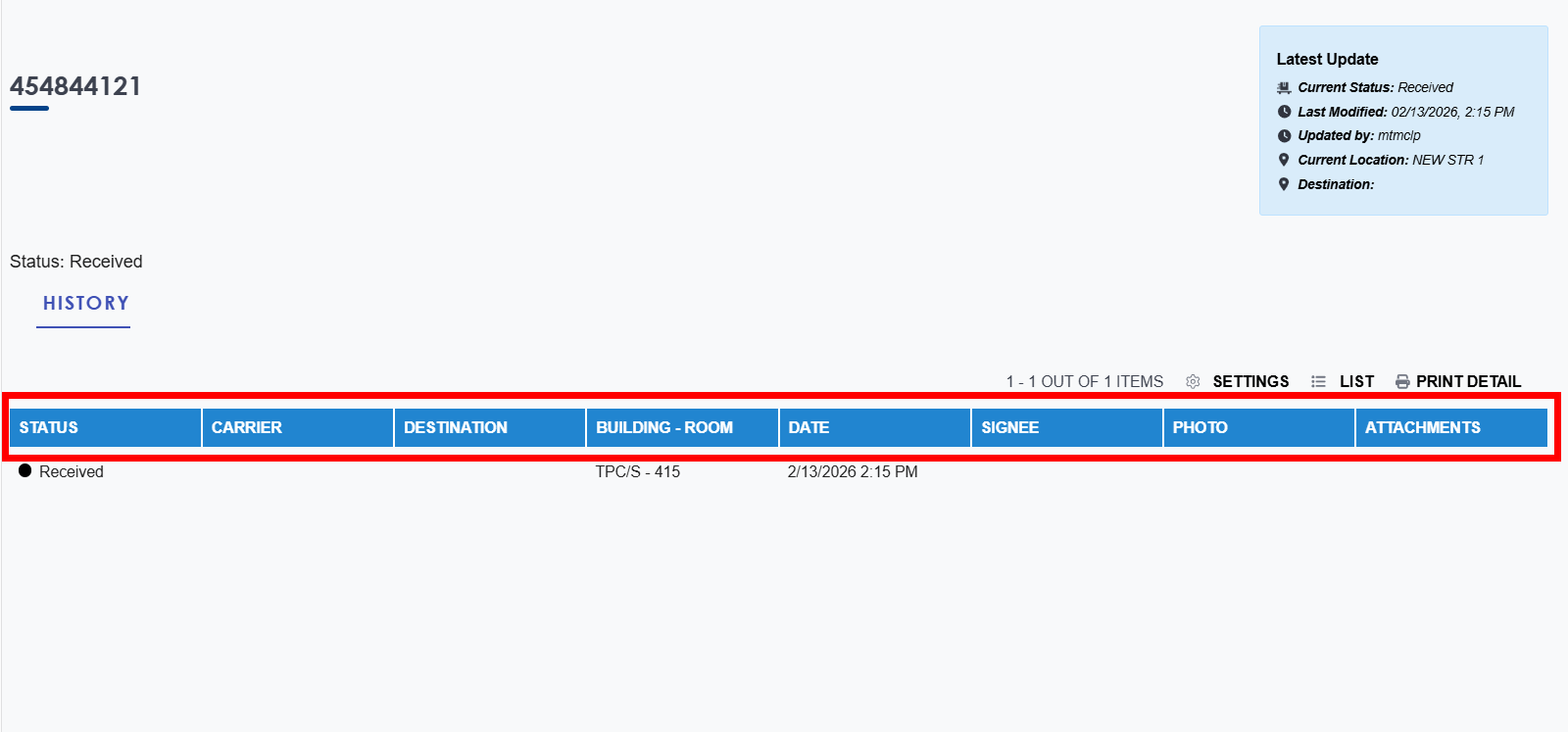 History Updates Package results-History Updates