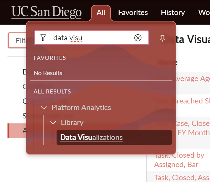screenshot of all menu in servicenow agent view