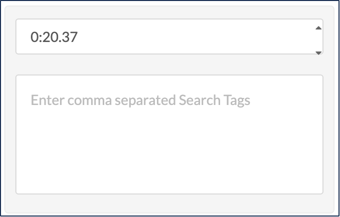 A screenshot of the 'time and tags' section.