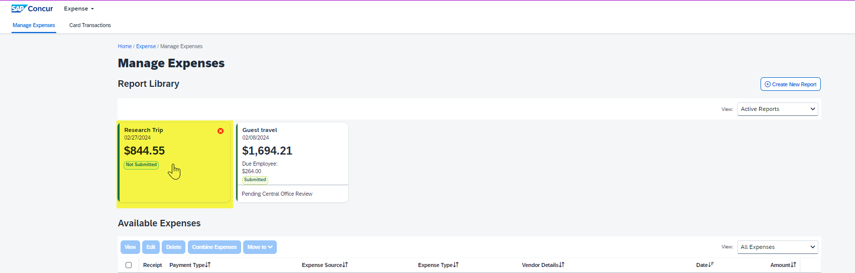 Budget & Finance Knowledge Base - How to Submit a Travel Expense Report ...