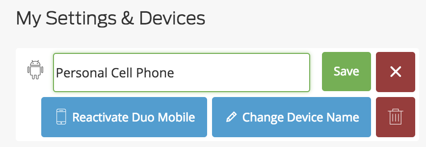 Screenshot: Change device name, enter something like "personal cell phone".