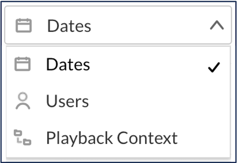 A screenshot of the pull-down menu if you click "view details" under the "Video Performance Over Time" graph. 